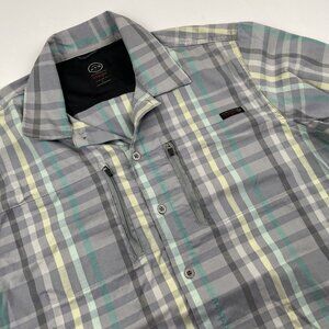 Wrangler ATG Shirt Men’s L  Short Sleeve Button Up Outdoor Hiking  Pockets Vent